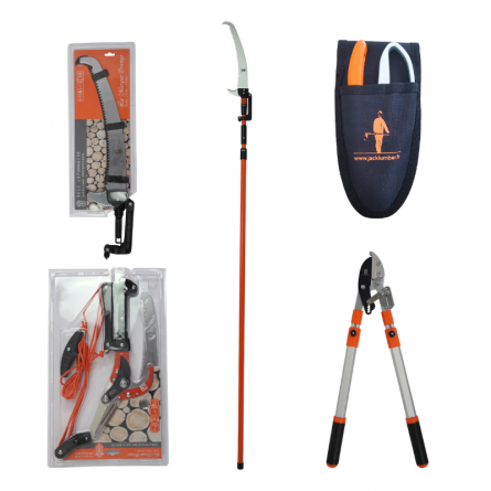 KIT D'ÉLAGAGE PROFESSIONNEL MINI TRONÇONNEUSE + CISAILLE + PERCHE